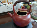 域見山棗紅色電陶壺煮茶壺陶瓷燒水壺復(fù)古可明火電陶爐中式吳經(jīng)提梁壺 單壺（可明火、燒水煮茶） 1.3L 曬單實(shí)拍圖