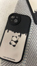 霸時代 適用 iPhone14手機殼蘋果14保護套硅膠軟殼防摔鏡頭全包小羊皮外殼女男款黑色粉刷熊 曬單實拍圖