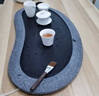 源韻大號(hào)天然烏金石茶盤(pán)家用石頭茶盤(pán)小號(hào)功夫茶具排水茶臺(tái)茶具盤(pán)茶托 80*40*3 曬單實(shí)拍圖