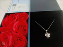 花影（HUAYING）輕奢四葉草銀項(xiàng)鏈女士鉆石首飾品紀(jì)念日生日禮物送女朋友老婆 [鉆石升級]四葉草項(xiàng)鏈+玫瑰禮盒 曬單實(shí)拍圖