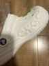 卡駱馳crocs秋冬新品暖棉洞洞鞋男女秋冬款貝雅暖棉拖鞋|205969 白/淺灰-11H(建議買大一碼) 37 /38(230mm) 曬單實(shí)拍圖