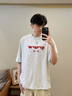 WASSUP2025搞怪貓眼T恤衫夏季寬松純棉國潮牌ins男女生短袖圓領(lǐng)重磅休閑 米白灰 常規(guī) XL 曬單實拍圖