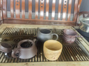 藏壺天下泡茶神器茶葉過濾器紫砂茶漏茶具配件創(chuàng)意手工茶濾茶隔茶漏架茶托 紫泥款 曬單實拍圖