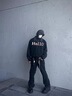 雪萊瓊斯（Shelley Jones）美式高街水洗牛仔褲男款寬松cleanfit微喇直筒褲潮牌做舊窄版褲子 黑色 XL [推薦140-160斤] 曬單實(shí)拍圖