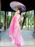 【拽妃】原創(chuàng)唐制漢服女重工刺繡訶子裙繡花大袖衫齊胸襦裙春夏款 拽妃全套 M 曬單實(shí)拍圖