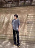 威覺(jué)彎刀牛仔褲男春夏季學(xué)生cleanfit褲子美式高街vibe直筒休閑微喇褲 黑色 XL碼（110斤-145斤） 曬單實(shí)拍圖