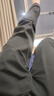 啄木鳥休閑褲男士2025春夏薄款新款寬松直彈力西褲直筒商務(wù)長(zhǎng)褲子男 黑色 34 （160-170斤） 曬單實(shí)拍圖