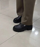 CFCW品牌厚底單鞋女粗跟漆皮小皮鞋2025春季新品女鞋軟底軟皮樂福鞋女 黑色頭層牛漆皮 34 腳背高拍大一碼 曬單實拍圖