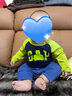 Gap嬰兒2025春季新款純棉小熊印花logo撞色連體衣兒童裝687241 海軍藍 90cm (18-24月)亞洲尺碼 曬單實(shí)拍圖