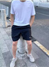 李寧大碼運動套裝男夏季休閑薄款冰絲透氣寬松跑步短袖短褲速干兩件套 白色雙標速干短袖+黑色速干短褲 3XL /190 (190斤-205斤) 曬單實拍圖