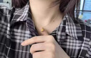 卡派亞金包銀花朵吊墜女5G黃金掛墜新款花絲鎖骨項鏈520送女友生日禮物 花意吊墜+925銀鍍金鏈 曬單實拍圖