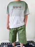 卡兔藍(lán)貓男童短袖套裝夏季大童2025新款兒童夏裝12歲男孩洋氣帥氣時(shí)髦酷潮 橘色 140 曬單實(shí)拍圖
