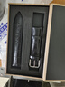 冠琴（GUANQIN）手表20mm通用柔軟舒適透氣頭層牛皮表帶針扣 皮表帶長20cm 寬20mm 原裝黑色牛皮帶 曬單實拍圖