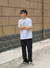 卡賓（CABBEEN）【環(huán)保水溶繡結合】男裝 剪紙畫(huà)印花T恤2025夏季新款休閑百搭 米白色12 L /175/50 曬單實(shí)拍圖