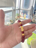 周百福黃金貔貅手鏈女轉運珠真朱砂手串本命年送女友媽媽生日520禮物 金珠貔貅朱砂手鏈1.4g 曬單實拍圖