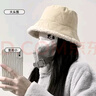 杜森納漁夫帽女款秋冬季加厚保暖水桶帽顯臉小雙面帶百搭大頭圍盆帽 曬單實拍圖