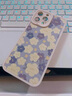 氣質(zhì)碎花適用iphone14手機(jī)殼蘋(píng)果11復(fù)古16全包15promax天使眼8/13 茶白 紫白紋理小花 15promax 曬單實(shí)拍圖