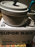 蘇泊爾（SUPOR）琺瑯鍋鑄鐵鍋 煲湯鍋燉鍋煮鍋無(wú)涂層燜燒搪瓷鍋 燃氣灶電磁爐通用 松露白 直徑 22cm 曬單實(shí)拍圖