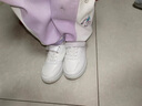 三千奈落小白鞋兒童女男童2025新款低幫皮面板鞋校園表演白色軟底運(yùn)動(dòng)鞋 白色34碼內(nèi)長(zhǎng)20.5cm 曬單實(shí)拍圖