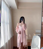 JIOESC性感睡衣女夏季冰絲薄款長(cháng)袖方便房事睡袍吊帶純欲風(fēng)睡裙兩件套裝 粉色蕾絲兩件套 L 【105-120斤】 曬單實(shí)拍圖