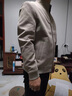 皮爾卡丹（pierre cardin）春季新款男士立領(lǐng)夾克高端帥氣修身短款毛呢外套潮流休閑上衣針織 2307-咖啡色 XL 120-135斤 曬單實(shí)拍圖