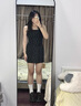 繪詩(shī)慧吊帶連衣裙女2025碎花裙子黑色吊帶裙包臀裙印花短裙純欲小個(gè)子 碎花吊帶短裙【黑色】 M 【建議97-106斤】 曬單實(shí)拍圖