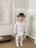 優(yōu)奇嬰兒夏季套裝薄款一歲兒童純棉長袖空調(diào)服夏裝分體兩件套寶寶衣服 粉色【后背網(wǎng)眼，舒適透氣】 80 曬單實(shí)拍圖