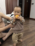 迪士尼（Disney）1歲寶寶衣服男寶寶春秋套裝新款幼兒童裝男童0-3歲男孩馬甲三件套 棕色 菱形毛衣馬甲三件套 春秋 90 建議2歲內(nèi) 曬單實拍圖