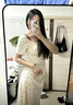 FSAT大碼女裝新款度假風(fēng)短袖碎花長(zhǎng)短裙子胖mm氣質(zhì)夏季法式收腰連衣裙 杏色【高質(zhì)量】 M 85-105斤 曬單實(shí)拍圖