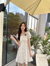 雪妃藍琪（XUEFEILANQI）法式茶歇碎花連衣裙子女士夏季時尚小個子氣質(zhì)小清新短裙2025新款 圖片色 M 曬單實拍圖