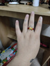 中國黃金（CHINA GOLD）黃金戒指女足金蝴蝶結(jié)編繩戒指七夕情人節(jié)禮物送女友老婆 蝴蝶結(jié)編繩戒指約0.5g*紅繩 曬單實拍圖