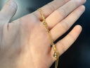 法卡曼四葉草黃金雙層手鏈女純足金999星星首飾生日禮物送女友 四葉草黃金手鏈【玫瑰禮盒】 曬單實拍圖