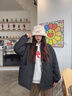 花田衣畝羽絨服女輕薄開春2025新款爆款無領(lǐng)高端時尚洋氣薄款超好看外套 黑色 圓領(lǐng)90%鴨絨 L 推薦體重（110-140） 曬單實拍圖