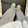 浪莎條紋毛巾褲女2025春秋季垂感糯米褲斑馬加長(cháng)高個(gè)子窄版針織闊腿褲 曬單實(shí)拍圖