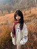 MXQP美式復(fù)古國潮字母刺繡棒球服外套女春季新款休閑寬松學(xué)生情侶夾克 A84天藍(lán)色 【皮袖雙層寬松版】 L 【建議100-125斤】 曬單實(shí)拍圖