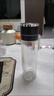 橡暮一鍵開(kāi)蓋雙層玻璃杯防燙男士耐高溫速開(kāi)飲用水杯子辦公泡茶杯車載 金剛黑 400ml 曬單實(shí)拍圖