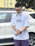 卡賓（CABBEEN）【索羅娜涼感】男裝 手繪彩色數碼印花T恤2025夏季短袖上衣 漂白色02 XL /180/52 曬單實(shí)拍圖