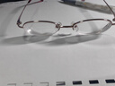 精工(SEIKO)眼鏡框女款半框鈦材輕商務時尚遠近視光學鏡架H02028 38 47mm粉色 曬單實拍圖