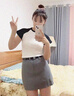 芭芙達妮2025新款灰色高腰顯瘦a字西裝半身裙女夏季百搭小個子短裙子 【灰色】 M 45/55kg 曬單實拍圖