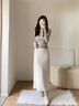 NINE WEST/玖熙2025春夏新款通勤樂福鞋反絨豆豆鞋女鞋舒適百搭單鞋女軟底 杏色 35 曬單實拍圖