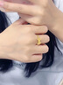 中國(guó)黃金（CHINA GOLD）黃金戒指女足金蝴蝶結(jié)戒指素圈指環(huán)七夕情人節(jié)禮物送女友老婆 女士9號(hào) 金重約1.5g 曬單實(shí)拍圖