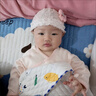 米嘟爾新生嬰兒囟門帽子春夏薄款女寶寶護(hù)鹵門蕾絲花邊女嬰純棉護(hù)頭囟帽 粉色(絲絲花鹵門帽) S碼(建議0-6個(gè)月寶寶) 帶松緊 曬單實(shí)拍圖