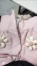 迪士尼新生嬰兒春秋韓版連體衣女寶寶洋氣哈衣滿月公主春秋爬服周 粉色雙層哈衣不含配飾 66cm 曬單實(shí)拍圖