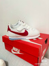 耐克（NIKE）官方男女童CORTEZ嬰童易穿脫運(yùn)動鞋魔術(shù)貼夏季寶寶DM0952 115白/校園紅/校園藍(lán) 21 曬單實(shí)拍圖