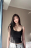 莫代爾漫畫胸吊帶背心女夏外穿2025新款內(nèi)搭帶胸墊無中生有辣妹無袖上衣 深灰 L 95-110斤 曬單實拍圖