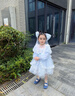 安妮優(yōu)兒（Anneyol）女童春秋季艾莎公主裙2025新款兒童小女孩蓬蓬紗蛋糕裙愛(ài)莎連衣裙 粉紅色 130 曬單實(shí)拍圖