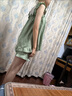 JIOESC睡衣女夏季2025年新款高級(jí)感大碼背心短褲薄款夏天家居服兩件套裝 抹茶綠吊帶睡衣 無(wú)胸墊 L 【建議110-120】 曬單實(shí)拍圖