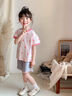 班喜迪女童夏裝褲子2025新款洋氣寶寶寬松褲薄款小童裝夏季兒童牛仔短褲 藍(lán)色 110 曬單實拍圖