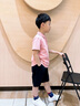 G.DUCKKIDS童裝男童夏裝套裝兒童運(yùn)動(dòng)套裝中大童短袖Polo衫兩件套9男孩衣服 粉紅色 130 曬單實(shí)拍圖