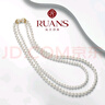 阮仕（Ruan'S）s925銀淡水珍珠項鏈 倍愛(ài) 經(jīng)典淡水珍珠雙層鏈時(shí)尚百搭 S925銀-金色/白色淡水珍珠 曬單實(shí)拍圖